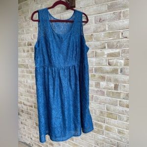 Plus size vintage dress lace teal boho bohemian sundress multiple season